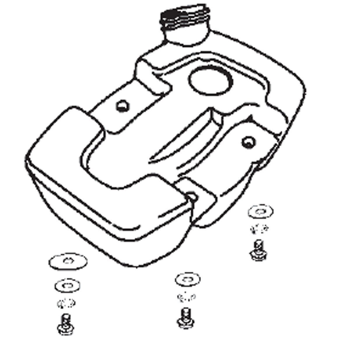 (image for) Victa Genuine Fuel Tank & Fitting Assembly TR00122A